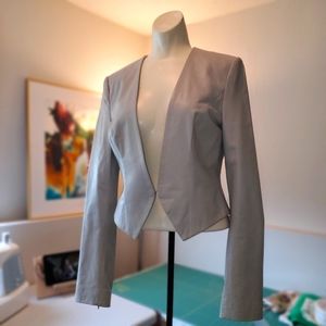 Max Azaria leather crop blazer jacket. Women's small